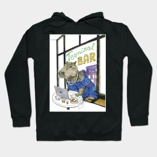 Capybara at the cafe Hoodie